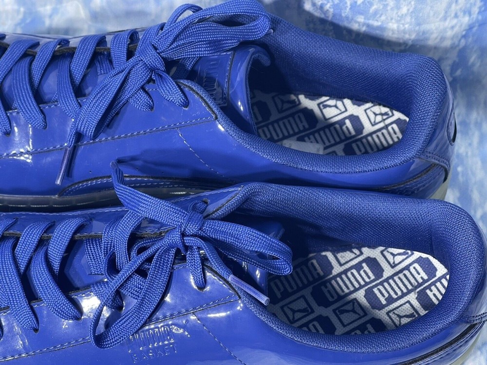 Puma Basket Patent Ice Fade (Men’s Size 13) Athletic Casual Sneaker Shoe Blue - Picture 5 of 8